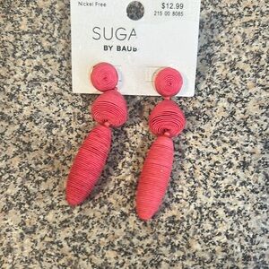 SUGAR by BAUBLEBAR Pink Drop Earrings NWT